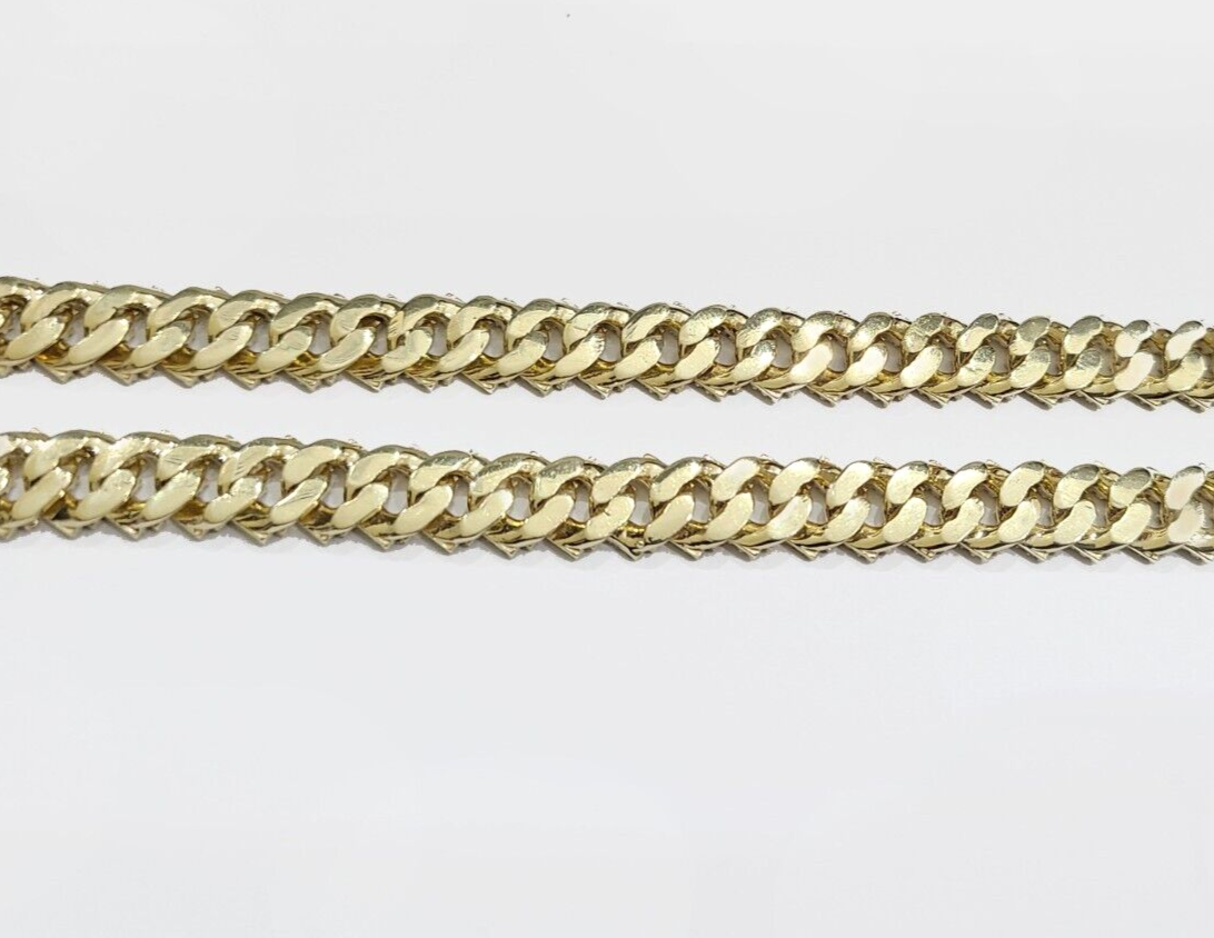 Real 10k Solid Yellow Gold Necklace Miami Cuban Chain  10mm 20" inch 10kt Unisex