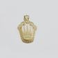 10k Yellow Gold Crown Charm Rope Chain 7mm 20'' Necklace Pendant 10kt Real SALE