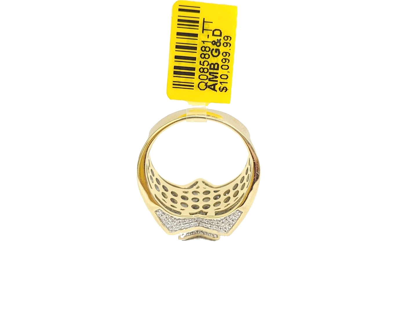 Real 10k Gold Men's Ring Size 10 10kt Yellow Gold Wedding Band Diamond 1.20CT