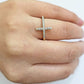 10k Yellow Gold Ring Ladies size 7 Real 10kt Cross Ring With Stones For Women