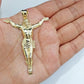 Real 10k Yellow Gold Jesus Crucifix Charm 10kt Pendant Men Women