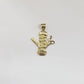 Real 10k Yellow Gold Barber Charm Pendant 10kt for  Chain