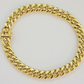 10k Yellow Gold Miami Cuban Link Bracelet 8.5" inch 9mm Real 10kt Box Lock