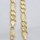 14k Solid Yellow Gold Figaro Chain 10mm 28'' Inches Necklace Real 14kt