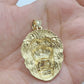 Real 10kt Yellow Gold Lion Head Pendant charm 1.5" for Necklace and chain Mens