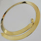 Real 10k Yellow Gold 12mm Herring Bone Chain Necklace 20'' Inch Lobster lock