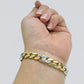 Real 10kt Yellow Gold Miami Cuban Mariner Link Bracelet Unisex 9'' 8mm