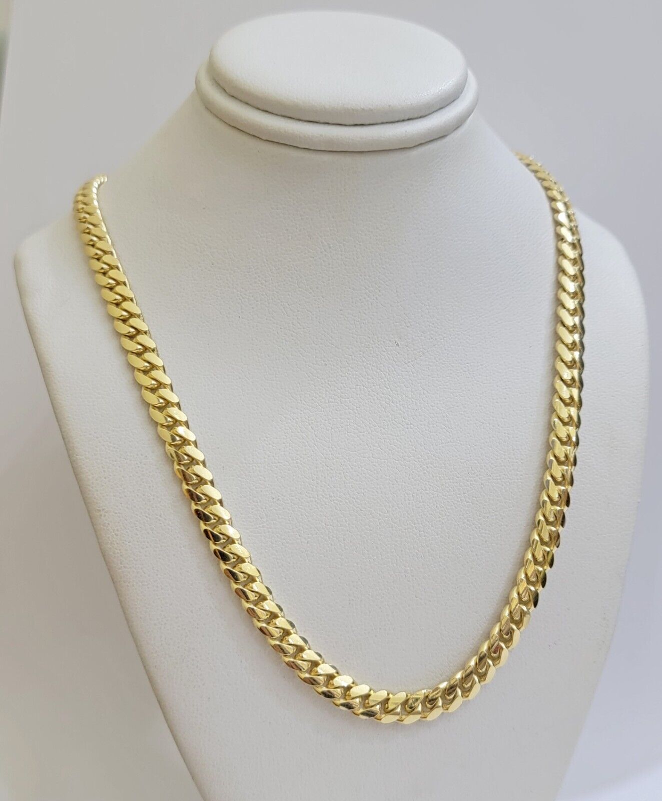 Real 10k Yellow Gold Chain 22 Inch 6mm Miami Cuban Link SOLID 10kt Strong Link