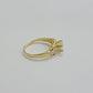 Real 10k Yellow Gold Ladies Ring Wedding  Engagement Band 10kt Gold & Solitaire