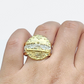 Real 10k Yellow Gold Nugget Last Supper Ring Band Size 12 10kt Gold