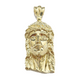 10k Gold Jesus Head Charm Rope Chain Necklace 6mm 18'' Set & Pendant 10kt REAL
