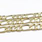 Real 10k Solid Yellow Gold Necklace 13mm Figaro Chain 24'' inches Unisex