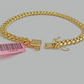 14k Yellow Gold Miami Cuban Link Bracelet 7" inch 7mm Real 14kt Kids and Ladies