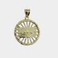 Real 10k Yellow Last Supper Circle Charm 1 Inch Pendant 10kt Necklace SALE 10kt