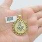 Real 10k Yellow Gold Masonic Charm 1.5'' inches Pendant 10kt for Chain