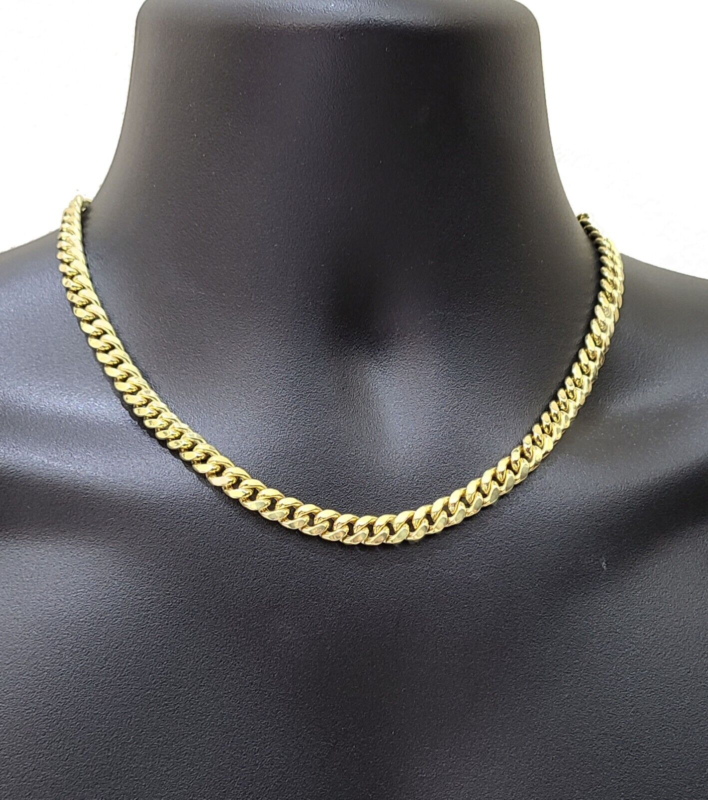 Real 14k Yellow Gold Miami Cuban Link Chain 8mm 28" Necklace Box Lock 14kt