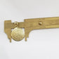 Real 10k Gold Mayan Calendar Circular Charm Pendant 10kt Yellow Gold