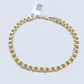 Real 10k Yellow Gold 4mm Box Byzantine Bracelet 8" inch 10kt Unisex Men Women