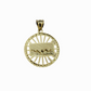 Real 10k Yellow Last Supper Circle Charm 1 Inch Pendant 10kt Necklace SALE 10kt