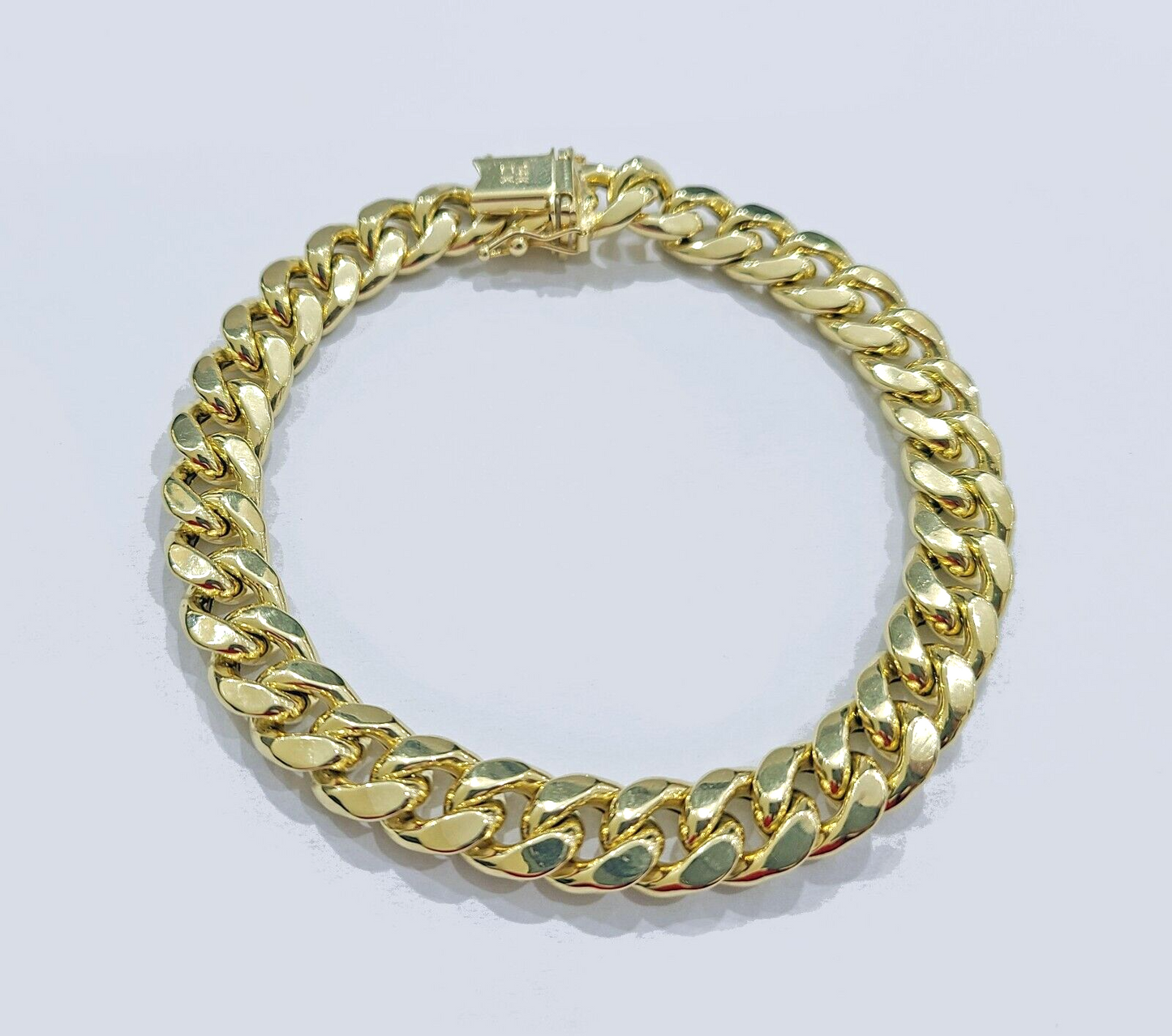 Real 14k Yellow Gold 9mm Miami Cuban Link Bracelet 8.5 ''inch 14kt Unisex