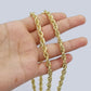 Real 14k Yellow Gold Necklace Rope Chain 6mm 26" inch 14kt Men's Chain For Charm