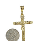 10k Yellow Gold Jesus Crucifix Cross Charm Pendant 2.5'' Inch Real 10kt SALE Men