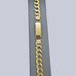 Real 10kt Yellow Gold Cuban Link ID Bracelet Unisex 8.5'' 11mm