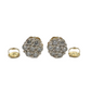 Real 10k Yellow Gold Earring Stud White Diamond 2.11CT Round Design Unisex