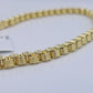 Real 10k Yellow Gold 4mm Box Byzantine Bracelet 8.5" inch 10kt Unisex Men Women