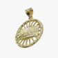 10k Yellow Gold chain Charm Pendant set Miami Cuban 4mm 24 Inch & Last supper