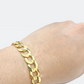 Real 14k Yellow Solid Gold 9mm Cuban Curb Link Bracelet 8'' inch 14kt Unisex