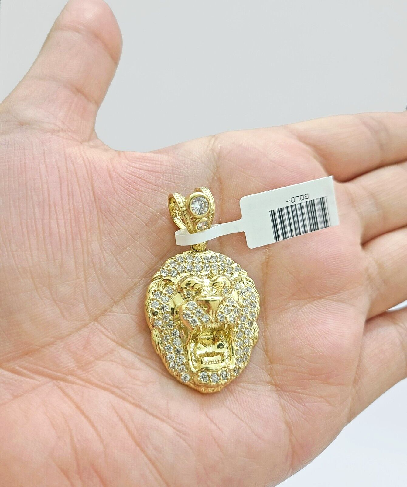 Real 10k Yellow Gold  Lion Head  Charm 1.5''inches  Pendant 10kt for Chain