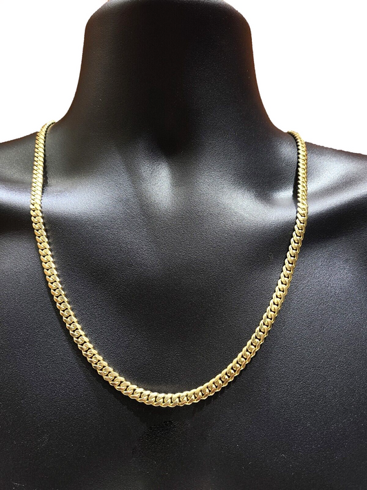 Real 14k Yellow Gold Necklace Miami Cuban Chain 6mm 26" inch 14kt Unisex Chain