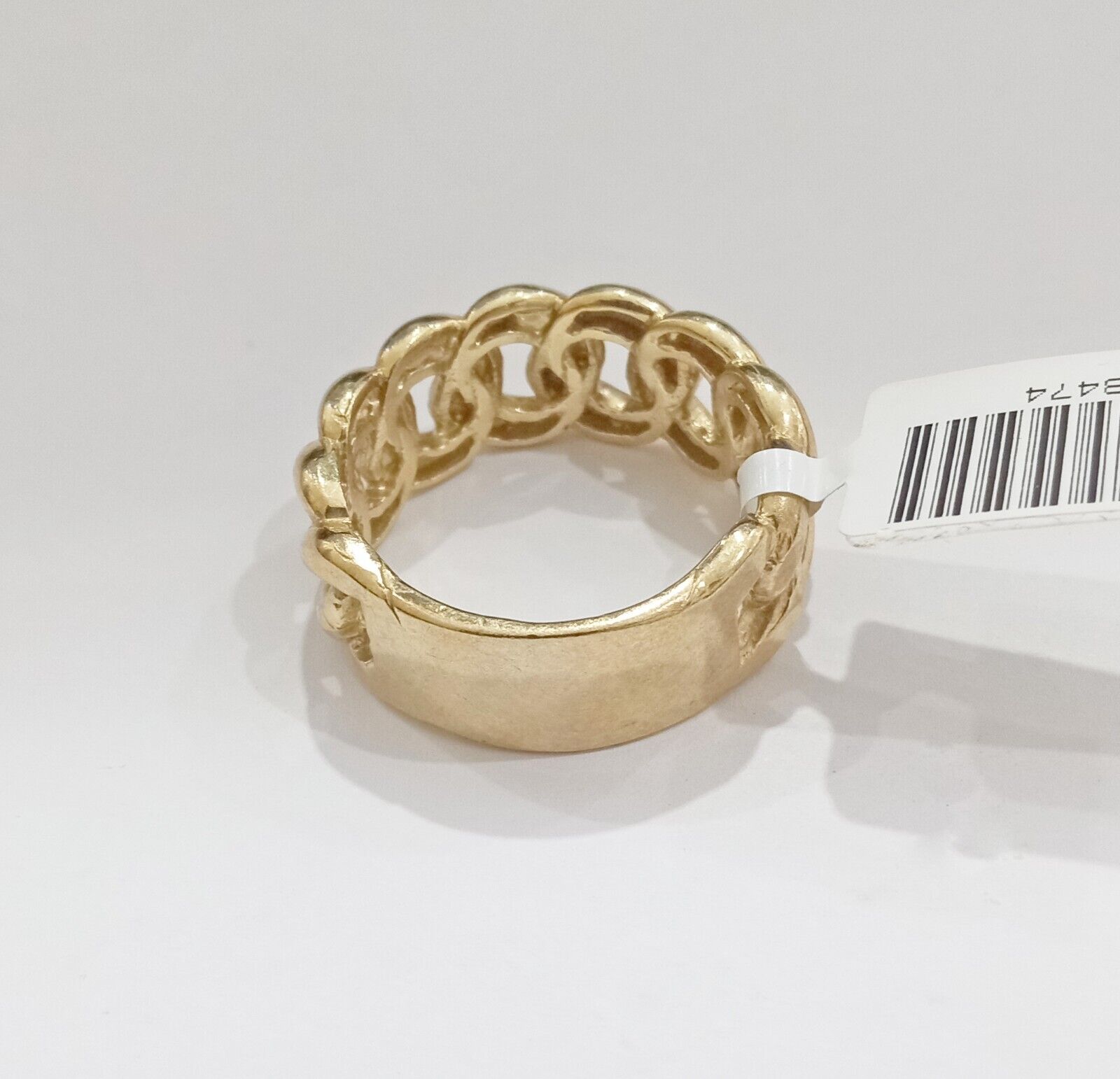 10k Yellow Gold Miami Cuban Link Ring Band Size 10 Mens Real 10kt Gold