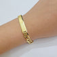 10k Yellow Gold Bracelet ID Cuban Curb Link 9.5mm 8.5 Inch Name Plate SOLID REAL