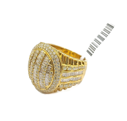 Real 10k Yellow Gold Diamond Ring White Genuine 3.42CT Diamonds 10kt Size 10