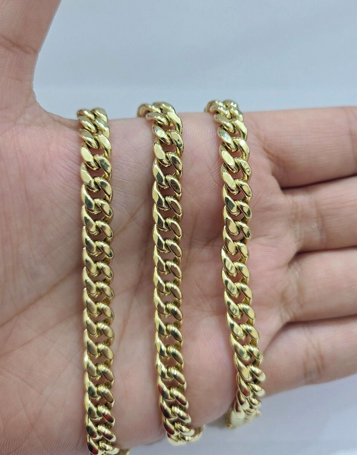 Real 10k Yellow Gold Necklace Miami Cuban Chain 6mm 20" inch 10kt Men's Chain