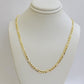 Solid 14k Yellow Gold Figaro chain Necklace 24 Inch 3.5mm Men's STRONG REAL 14kt