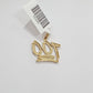 10k Yellow Gold Real Diamond 100 Charm Pendant Men Women