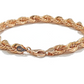 Real 10kt Solid Rose Gold Rope Bracelet Unisex 8.5'' Inches 7mm