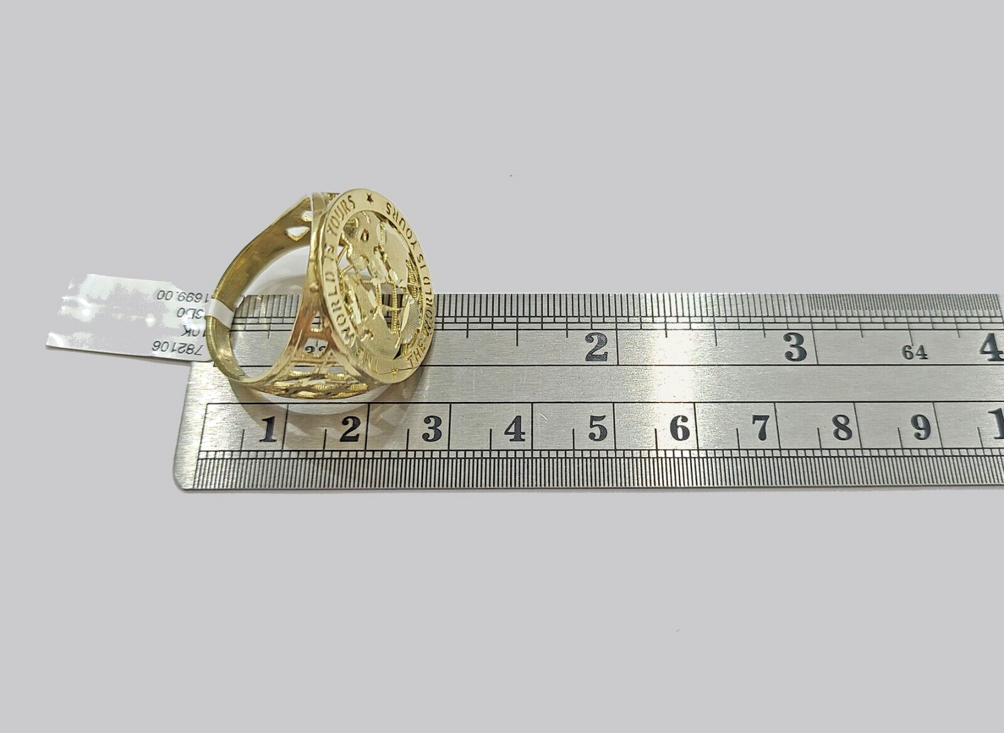 Real 10k Yellow Gold The World Is Yours Globe Ring Band size 11 10kt gold