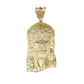 10k Gold Jesus Head Charm Rope Chain Necklace 6mm 24'' Set & Pendant 10kt REAL