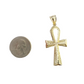 14k Yellow Gold Ankh Cross Charm Pendant 2''Diamond Cut 14kt Necklace Chain SALE