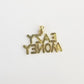 Real 10k Yellow Gold Eazy Money Charm Pendant 10kt for Chain