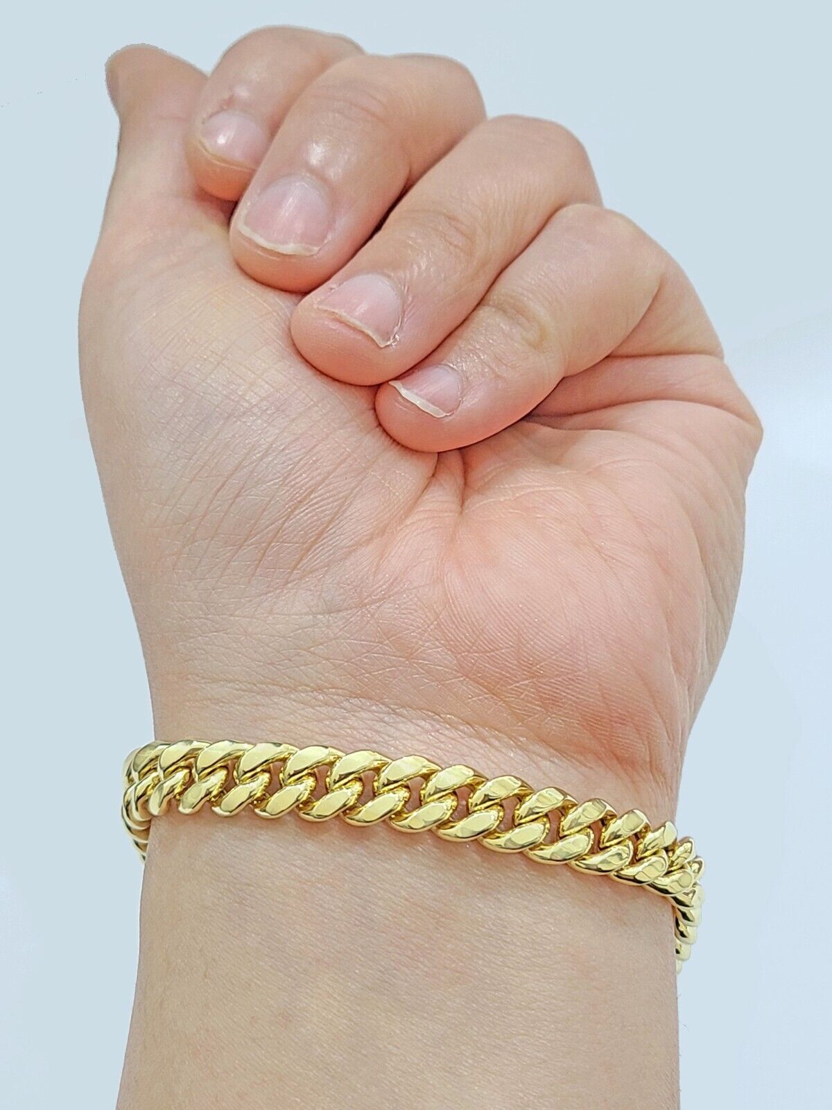 14k 14kt Yellow Gold Polished Twisted Bangle Bracelet 8 inch | eBay