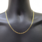 10kt Yellow Gold Anchor Mariner Link Chain Necklace 18Inch 4mm Lobster Lock Real