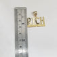 Real 10k Yellow Gold Rich Or Nothing Diamond Cut Charm Pendant 10kt Gold