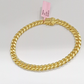 14k Yellow Gold Miami Cuban Link Bracelet 7" inch 7mm Real 14kt Kids and Ladies