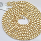 10kt Yellow Gold Miami Cuban Link Chain 10k Necklace 22 Inches 4mm Box Lock Real