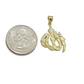 10k Gold Allah Charm Miami Cuban Chain 20" 3mm Necklace Pendant , REAL 10kt SET